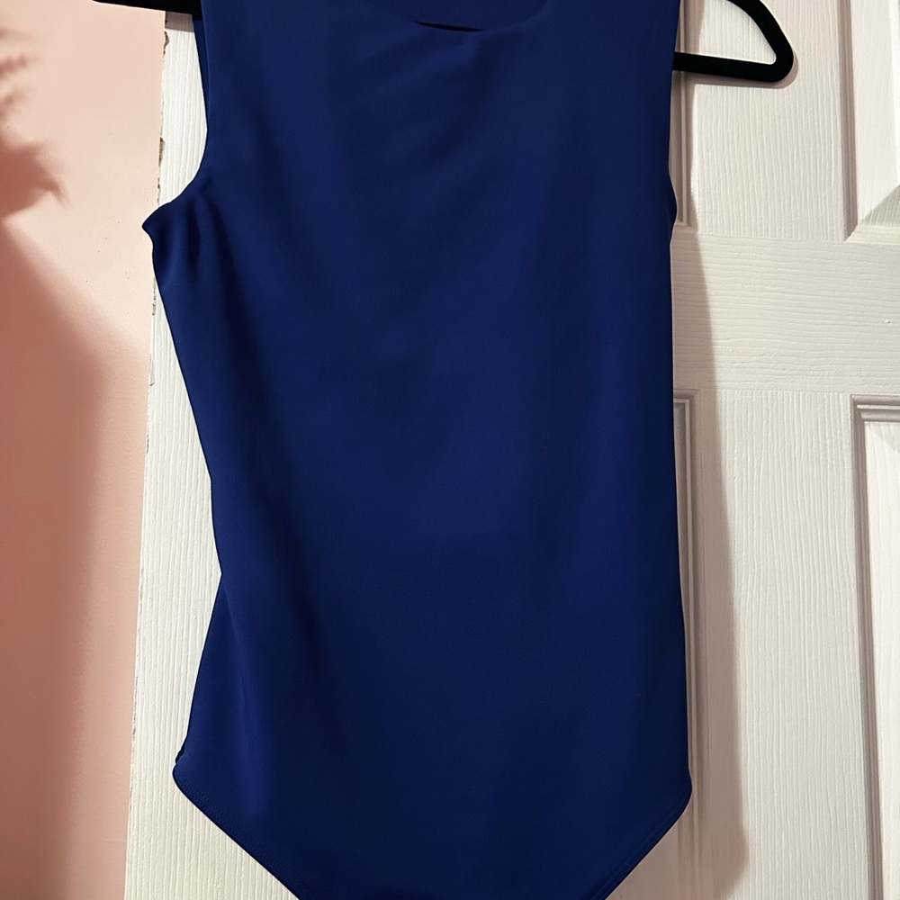 Express Royal Blue Sleeveless Bodysuit